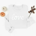 thumbnail image 4 of Valentines Sweatshirts for Women,Cute Love Heart Graphic Plus Size Shirts Long Sleeve Crewneck Pullover Tops, 4 of 5