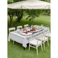 thumbnail image 4 of Outdoor Tablecloth with Umbrella Hole for Patio/Picnic/Party/Camping, Groundhog Day Waterproof Table Cloth Rectangle Table Cover Washable, Red Bow Knot Vintage (54"x 80"), 4 of 8