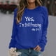 thumbnail image 2 of Gibobby Divertidas Sudaderas Sudadera de para mujer, sudadera con capucha de manga larga con estampado de letras, blusa informal y con temperamento, (Azul, M), 2 of 5