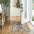 thumbnail image 2 of ODIKA 2'x3' Gray Beige Modern Geometric Hexagon Washable Doormat Contemporary Abstract Polygonal Pattern Non-Slip, Low Pile for Entryway, Kitchen, Laundry Room, 2 of 7