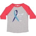 thumbnail image 3 of Inktastic Faith over Fear Hydrocephalus Awareness with Blue Ribbon Boys or Girls Toddler T-Shirt, 3 of 5