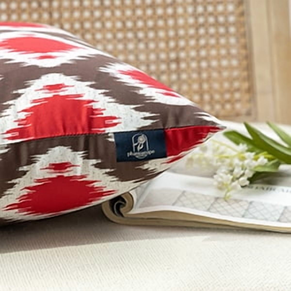 Phantoscope 18x18 Decorative Throw Pillow Covers, Red, Set of 4