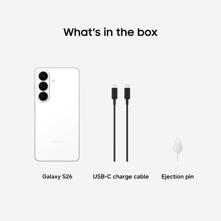 Samsung Galaxy S26 256GB Smartphone (Unlocked), White - Walmart.com