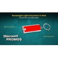 thumbnail image 3 of 10 Flashlight Keychains Pack - Rectangle, Plastic - Red, 3 of 5