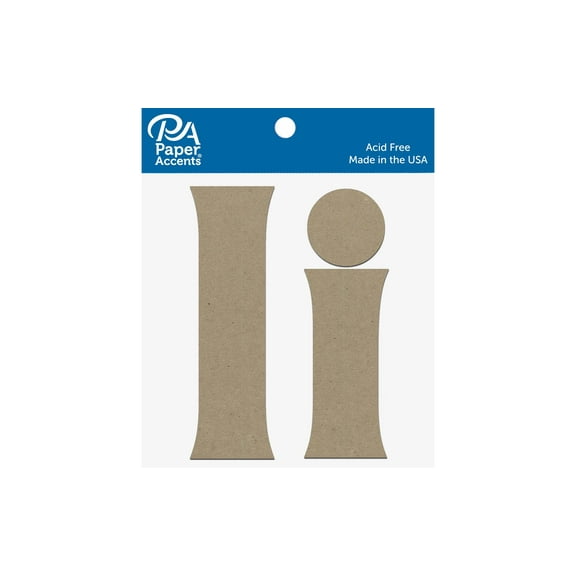 Chipboard Letter 4" Ii 2pc Natural