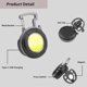 thumbnail image 2 of Mini linterna LED COB, luz de trabajo portátil, llavero pequeño, linternas impermeables, luz de trabajo LED recargable, abridor de botellas para acampar, luz de emergencia, 2 of 5