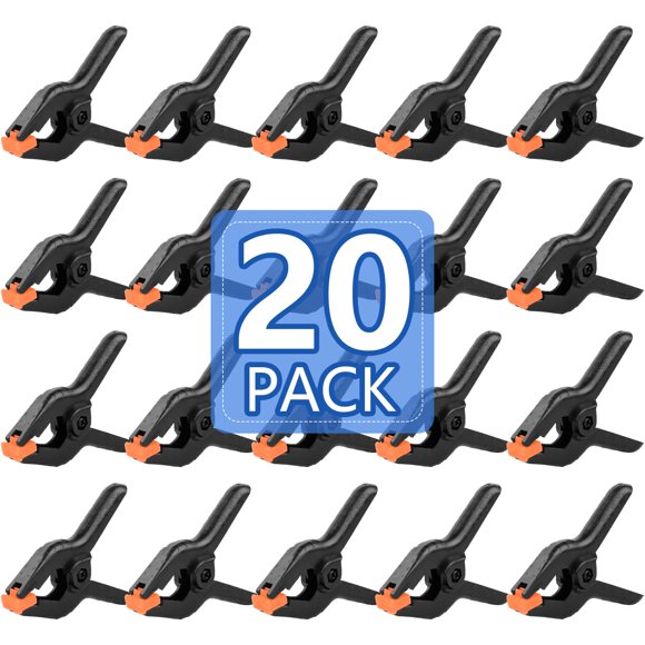 Pinzas de resorte de plástico NUITPY de 4.5 pulgadas, paquete de 20, para carpintería