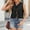 Black, variant on Hvot&aat Women's Denim Jean Vest Y2K Sleeveless Tie Front Crop Top Vintage Fashion Western Cowgirl Jacket