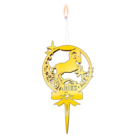 Luxury Cake Topper Candle for Birthdays, Weddings & Anniversaries - Reusable Food Safe Acrylic, Shiny Mirror Finish - Happy Birthday Cake Topper Décor