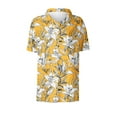 thumbnail image 6 of WCMZJ Hawaiian Shirts for Women Summer Beach Shirt Tropical Shirts Womens Hawaii Button Down Short Sleeve Blouses Button Up Tops Yellow 2XL, 6 of 6