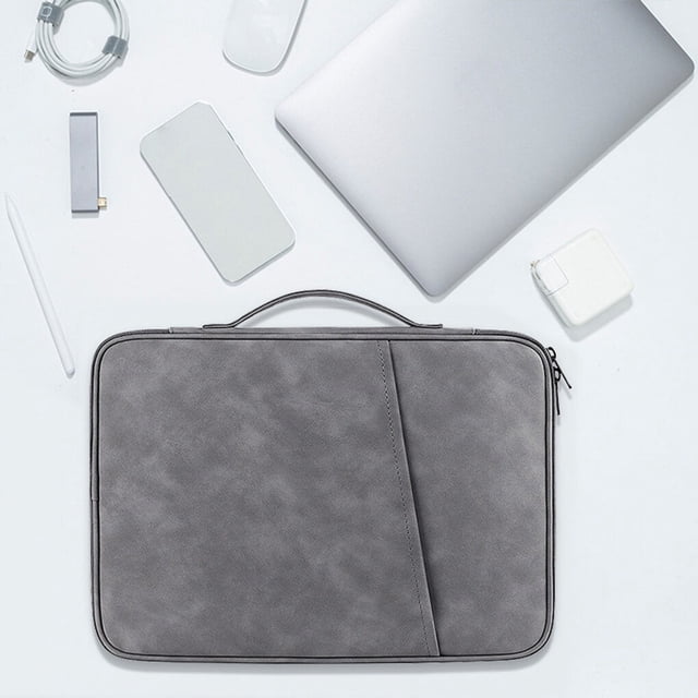 facefd Laptop Sleeve Case Notebook Protective Handbag Zipper Closure Nylon Computer Carrying Bag Protector For Tablet Pouch Gray 10.8-11 inch