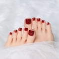 thumbnail image 4 of LLC Solide Rouge Carré de Mode Court Tout Compris Ongles pour les Femmes et les Filles - 72 Pièces, 4 of 4
