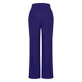 thumbnail image 5 of yueewhu Wide Leg Pants for Women Loose Yoga Pants with Pockets Petite/Regular/Tall Stretch Casual Lounge Pants (Navy, S), 5 of 7