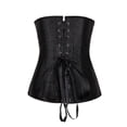 thumbnail image 3 of Bustier Corset Top Women Sexy Lingerie Sets Black Satin Waist Cincher, 3 of 4