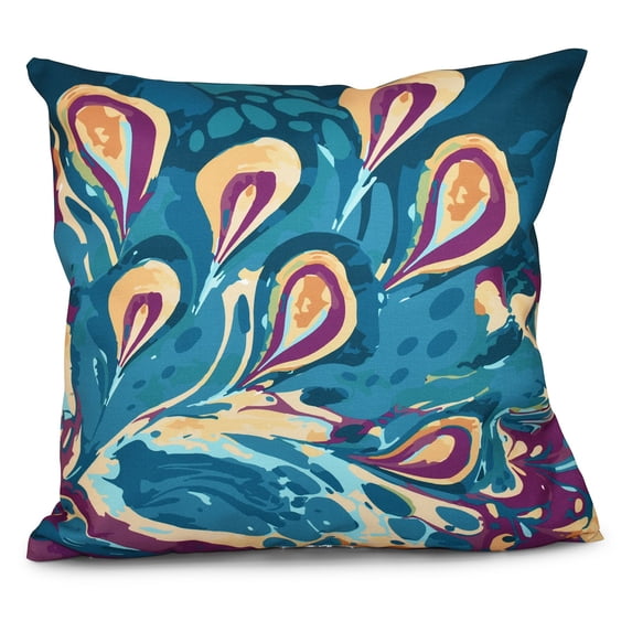 E by Design Happy Hippy Boho Splash Decorative Pillow