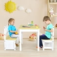 thumbnail image 4 of Set de 4 piezas Costway Mesa y Sillas para niños Juego de madera 2 en 1, 4 of 10