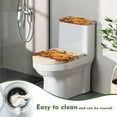 thumbnail image 4 of HELLHERO Pumpkin and Maple Leaves Toilet Lid Cover Elastic Edge & Easy to Clean Toilet Seat Cover Replacement Stays in Place 2 Piece, 4 of 5