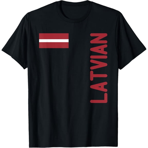 men and women can wear,Latvian Flag And Latvia Roots T-Shirt