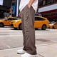 thumbnail image 5 of Ceisia Men Solid Color Loose Casual Pants Elastic Waist Drawstring Sports Gift Work Trousers, 5 of 9