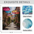 thumbnail image 3 of Diamond Art Kit for Adults, Colorful Umbrellas Over Charming Alley Diamond Painting for Adults Beginners, 5D DIY Diamond Art Painting Kits, Colorful Diamond Painting Craft for Home Decor 12x16, 3 of 7