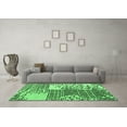 thumbnail image 3 of Ahgly Company Indoor Round Abstract Emerald Green Modern Area Rugs, 6' Round, 3 of 4
