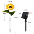 thumbnail image 2 of Luces decorativas de césped solar a prueba de agua con luz de tierra de girasol LED para patio, 2 of 8