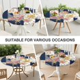 thumbnail image 7 of Pioneer Flower Floral Print Pattern Round Fitted Tablecloth with Elastic Edge,Dining Table Cover Waterproof,Outdoor Round Tablecloth for Camping,Dining,Indoor and Outdoor, 7 of 7
