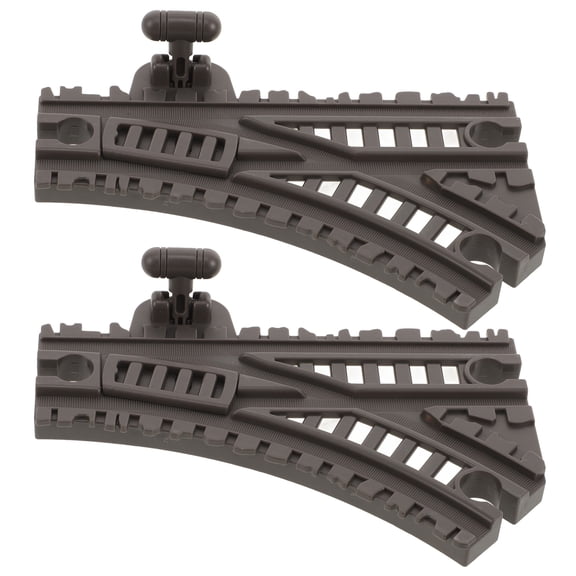 PTOOTP 2pcs N Scale Model Railroad Flexible Track Black Plastic Train Track Playset for Speed and Thrill