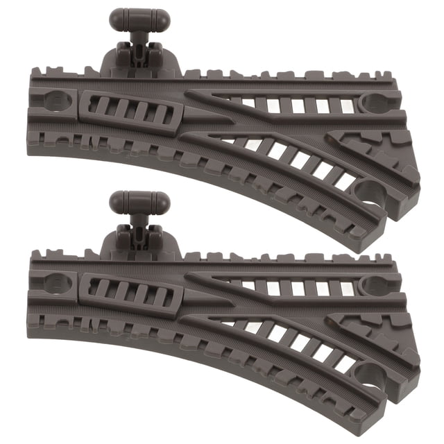 Vías de tren de repuesto para niños, accesorio de vía de tren de plástico, Flexible y duradera, para juego de vías de tren, 2 uds.