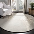 thumbnail image 2 of SAFAVIEH Soho Jarvis Peacock Feather Wool Area Rug, Grey/Ivory, 6' x 6' Square, 2 of 9