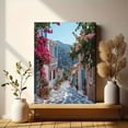 thumbnail image 6 of Mediterranean Village Street Decor Wall Art/Canvas Print，Suitable for Living Room，Bedroom，Bathroom，Office，Hallway Decoration, 6 of 8