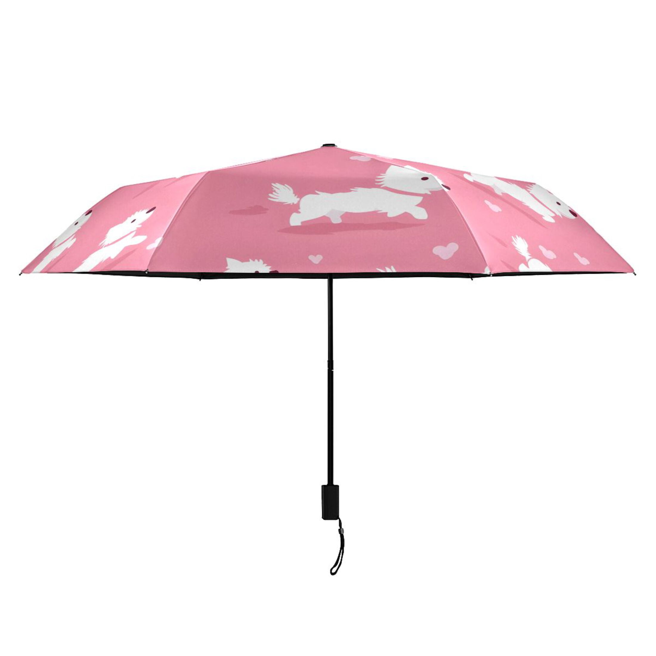ALAZA Cute Dogs UPF 50+ Compact Folding Umbrella for Rain Travel Umbrella Packable