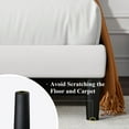 thumbnail image 5 of Allewie Queen Size Velvet Upholstered Platform Bed Frame with Adjustable Vertical Channel Tufted Headboard, White, 5 of 12