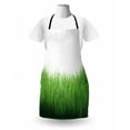 thumbnail image 3 of Grass Apron, Agriculture Gardening Themed House Lawn Illustration Spring Foliage Pattern, Unisex Kitchen Bib with Adjustable Neck for Cooking Gardening, Adult Size, Green and White, by Ambesonne, 3 of 4