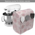 thumbnail image 2 of Floral Stand Mixer Cover, Monochrome Simple Bushes Flowers and Leaves Botanical Rhythmic Illustration, Kitchen Appliance Organizer Bag Cover with Pockets, 5 Quarts, Pale Pink and White, by Ambesonne, 2 of 4