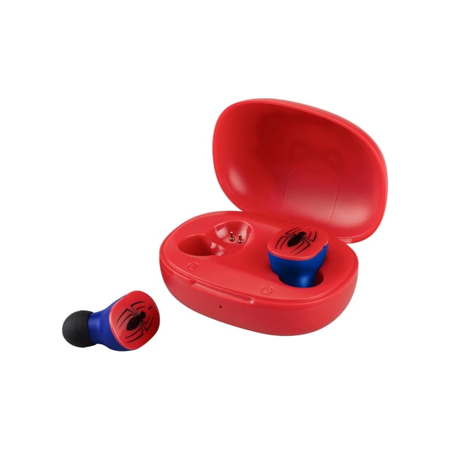 Auriculares inalámbricos eKids Spiderman con micrófono, auriculares Bluetooth con funda de carga para auriculares, diseñados para la escuela, el hogar o los viajes