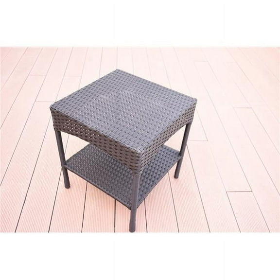 Jeco W00402-ST Espresso Resin Clark Wicker Clark Side Table KD
