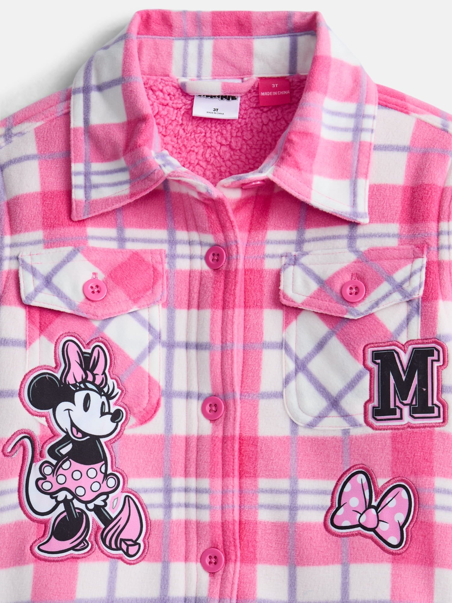 Minnie Mouse Toddler Girls Shacket with Long Sleeves, Sizes 2T-5T