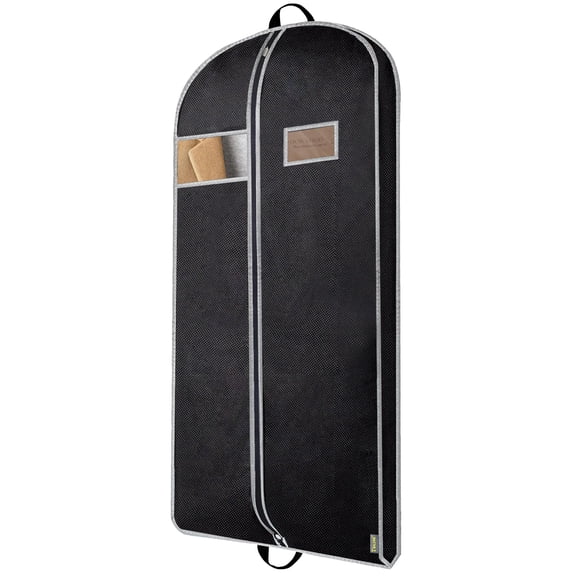 HOMLUX 43" Heavy Duty Garment Bag with Shoe Storage Travel Bag for Dresses, Suit, Coats Travel Essential