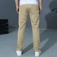 thumbnail image 4 of ZXLBBD Boys Straight Leg Cargo Pants Elastic Waist Slim Fit Comfortable Solid Color Dress Pants for Kids School Versatile Casual Daily Wear,Khaki,Size 7 Y-8 Y, 4 of 6