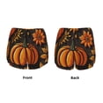 thumbnail image 3 of KLL Autumn Pumpkin Leaves Pattern Shorts Women,Athletic Shorts High Waisted Running Shorts Pocket Sporty Short Gym Elastic Workout Shorts-X-Large, 3 of 7