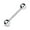 Steel, variant on Tongue Ring Straight Barbell Barbells 14G (1.6mm) 14G 16MM ion plated