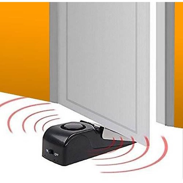 Tope de puerta portátil, alarma de seguridad con cuña de suelo, alerta de entrada de 120db, alarma de Tope de puerta para viaje, casa, apartamento