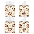 thumbnail image 2 of Uemuo Sloth Yoga Tissue Box Cover Holder, Square with Bottom Belt - PVC Leather Decorative Organizer for Tabletop, Bathroom, Car, Office, 2 of 8