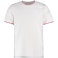 thumbnail image 4 of Kustom Kit - Camiseta ajustada Tipped para hombre caballero (Blanco/Rojo/Azul Real), 4 of 4