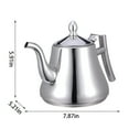 thumbnail image 2 of HIBIBUD 1L Stainless Steel Tea Kettle with Removable Strainer-Fast-Boiling Electric Pot for Home/Restaurant Use，Durable&Easy-Clean Design for Herbal/Black Tea Brewing Kettle Electric Stainless Steel, 2 of 7