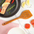 thumbnail image 5 of Teak Wooden Spatula for Cooking – Natural Non-Stick, Handcrafted Kitchen Utensils with Round Slotted Turner, Comfort Grip & Microfiber Cloth, 5 of 5