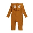 thumbnail image 3 of Qiylii Baby’s Romper Button Round Neck Long Sleeve Ear Patchwork Hooded Jumpsuit, 3 of 7