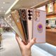 thumbnail image 3 of Funda Enchapada Love Heart Compatible Con Samsung Galaxy S23 Ultra, Funda Suave Tpu A Prueba De Golpes Con Soporte De Anillo Marrón, 3 of 3