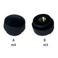 thumbnail image 2 of Bakelite Thumb Nut Professional Modified Components Mechanical Tightening Screws Spare Sturdy Copper Core Thread Knurled Knob Clamp Fixation Accessory m 4, 2 of 7